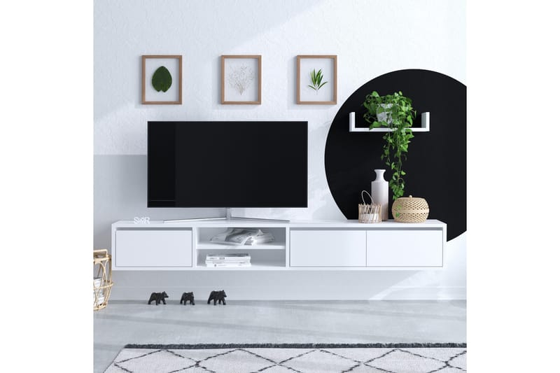 Desgrar Tv-möbelset 180x25 cm - Hvit - TV-møbelsett