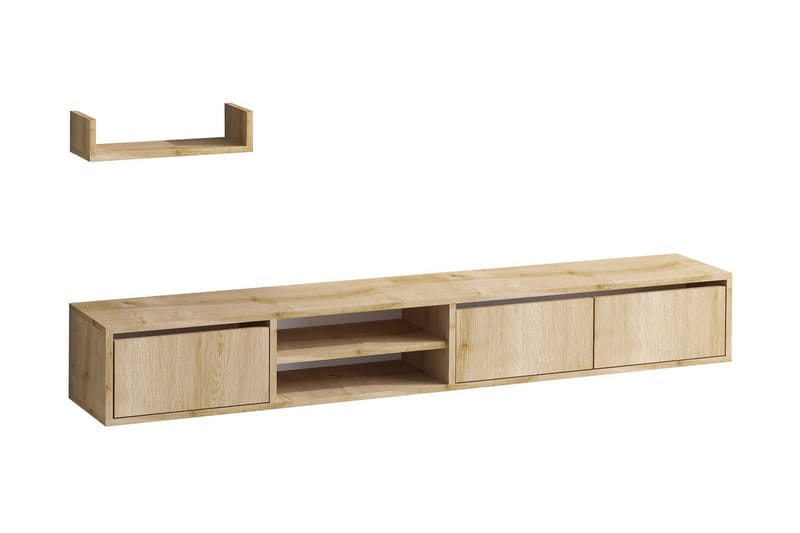 Desgrar Tv-möbelset 180x25 cm - Natur - Møbler - Mediamøbel & tv møbel - TV-møbelsett