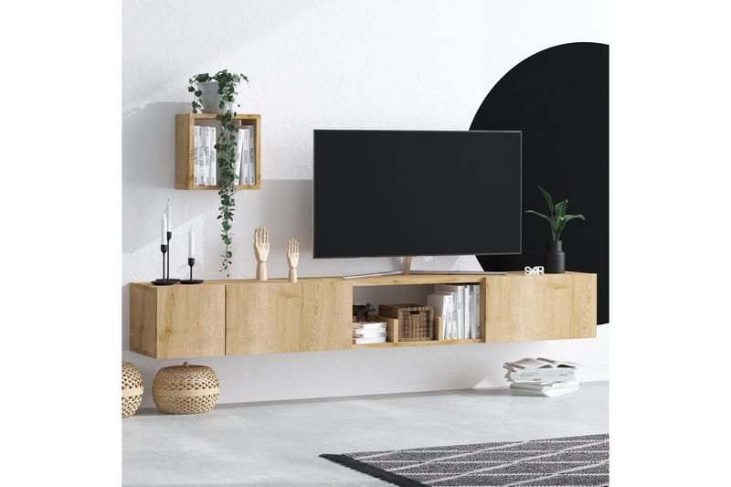 Desgrar Tv-möbelset 180x25 cm - Natur - Møbler - Mediamøbel & tv møbel - TV-møbelsett