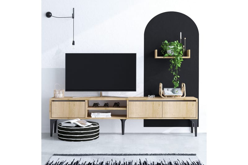 Desgrar Tv-möbelset 180x50 cm - Blå - TV-møbelsett