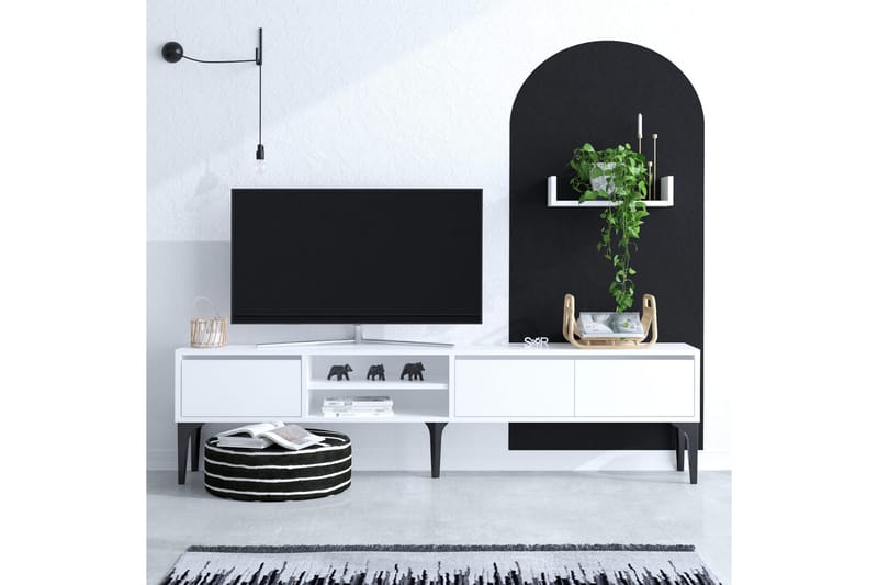 Desgrar Tv-möbelset 180x50 cm - Hvit - Møbler - Mediamøbel & tv møbel - TV-møbelsett