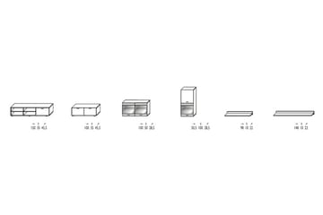 Devillez TV-Møbelsett 250 cm - Hvit - Møbler - Mediamøbel & tv møbel - TV-møbelsett