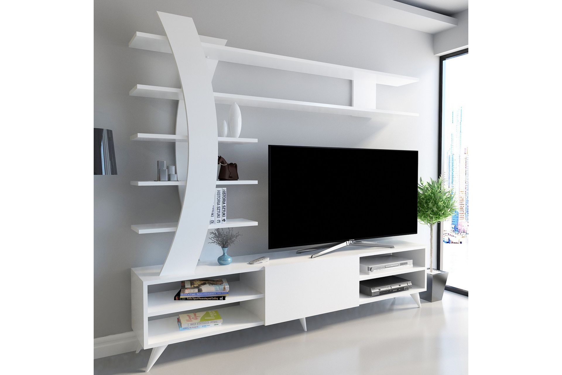 Hejde TV-Benk 180 cm - Hvit - Møbler - Mediamøbel & tv møbel - TV-møbelsett