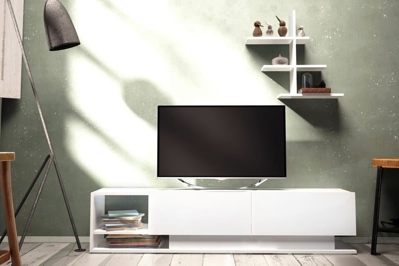 Hejde TV-Benk 180 cm - Hvit - TV-møbelsett