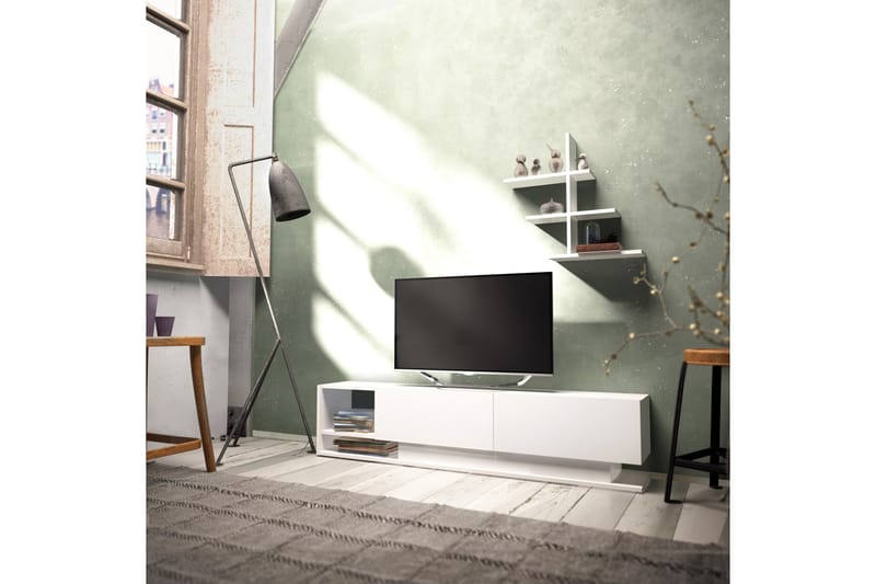 Hejde TV-Benk 180 cm - Hvit - Møbler - Mediamøbel & tv møbel - TV-møbelsett