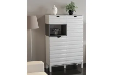 Hejde TV-Benk 180 cm - Hvit/Grå - Møbler - Mediamøbel & tv møbel - TV-møbelsett