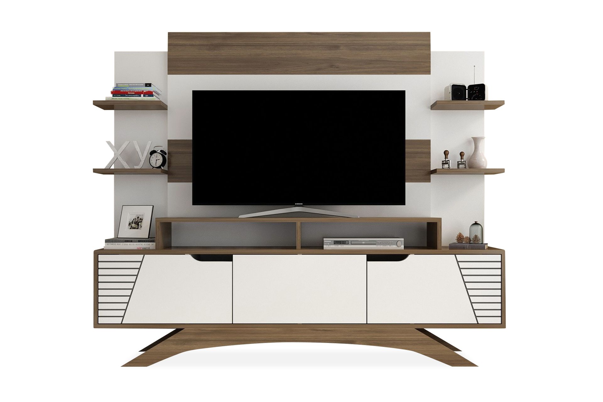 Hejde TV-møbelsett 149 cm - Brun/Hvit - Møbler - Mediamøbel & tv møbel - TV-møbelsett