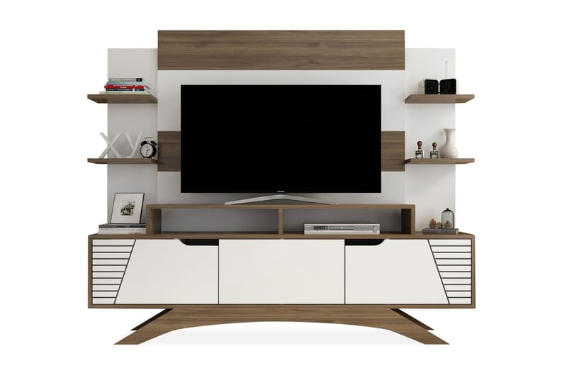 Hejde TV-møbelsett 149 cm - Brun/Hvit - Møbler - Mediamøbel & tv møbel - TV-møbelsett