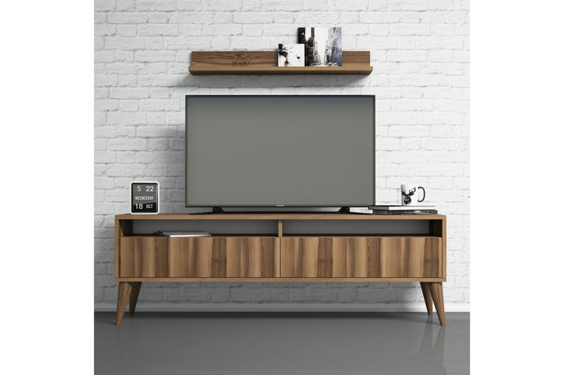 Hoptrup Stuesett 150 cm - Valnøtt - Møbler - Mediamøbel & tv møbel - TV-møbelsett