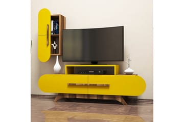 Hovdane TV-Benk 145 cm - Brun/Gul - Møbler - Mediamøbel & tv møbel - TV-møbelsett