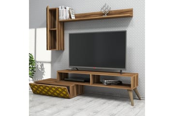 Hovdane TV-Benk 150 cm - Brun/Gul - Møbler - Mediamøbel & tv møbel - TV-møbelsett
