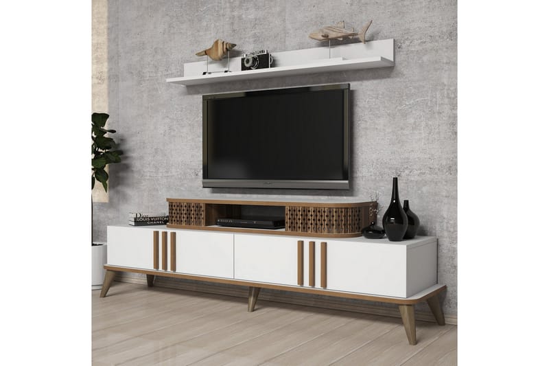 Hovdane TV-Benk 168 cm - Hvit - Møbler - Mediamøbel & tv møbel - TV-møbelsett
