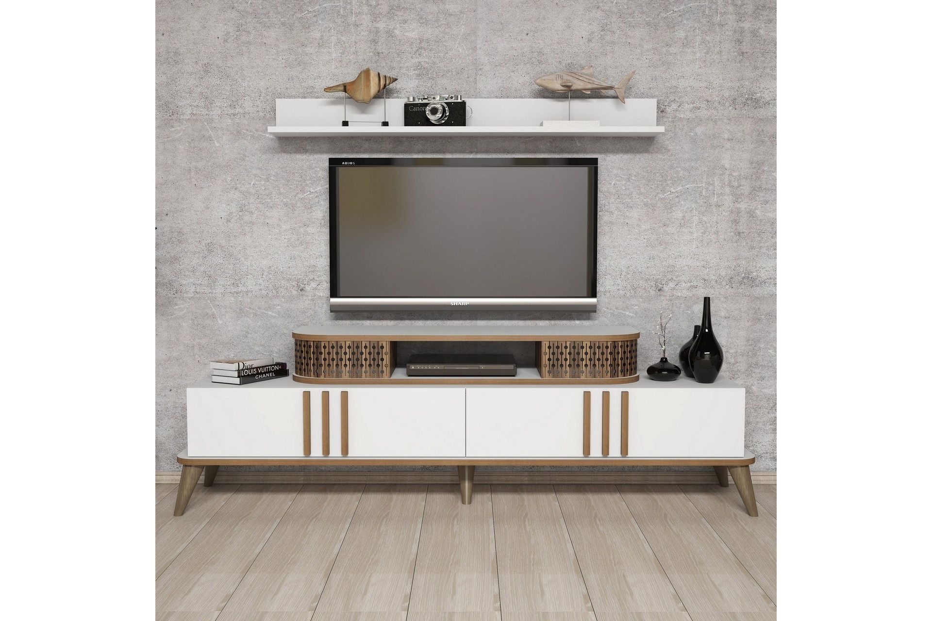 Hovdane TV-Benk 168 cm - Hvit
