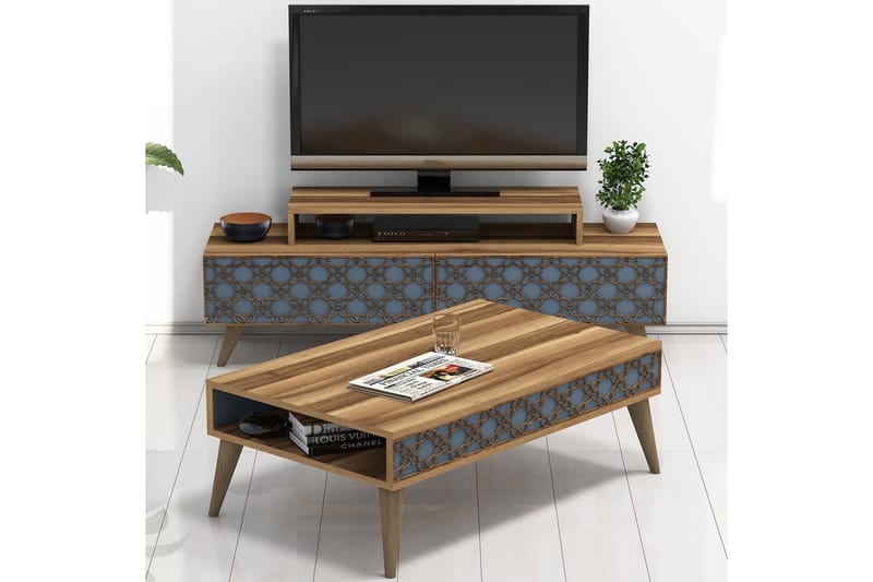 Hovdane TV-Møbelsett 140 cm - Brun - Møbler - Mediamøbel & tv møbel - TV-møbelsett