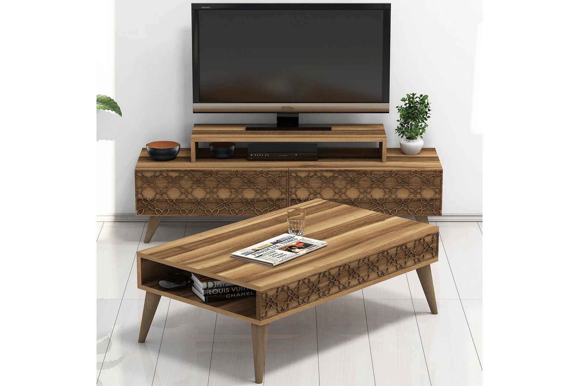 Hovdane TV-Møbelsett 140 cm - Brun