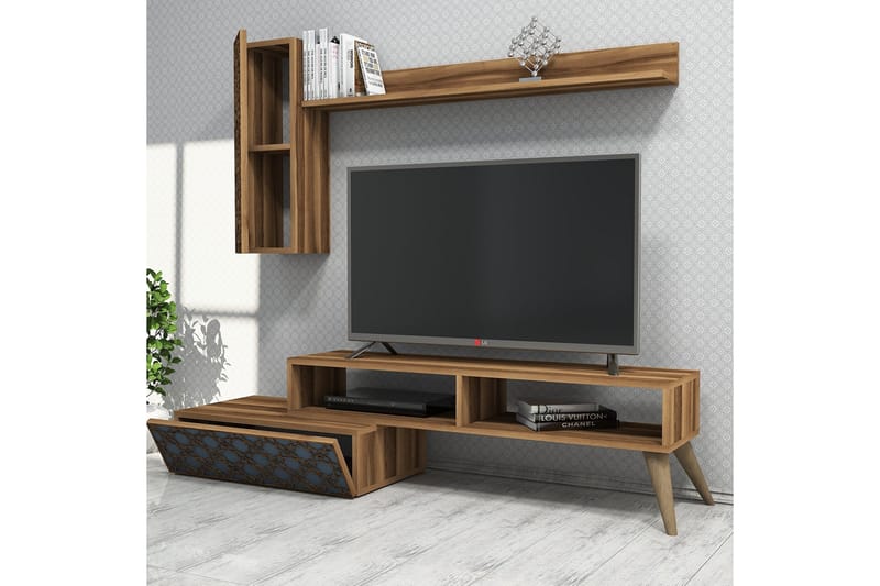 Hovdane TV-møbelsett 150 cm - Brun/Grå - Møbler - Mediamøbel & tv møbel - TV-møbelsett