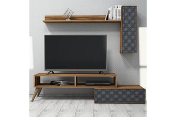 Hovdane TV-møbelsett 150 cm - Brun/Grå - Møbler - Mediamøbel & tv møbel - TV-møbelsett