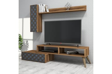 Hovdane TV-møbelsett 150 cm - Brun/Grå - Møbler - Mediamøbel & tv møbel - TV-møbelsett