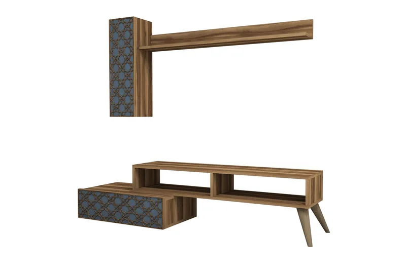 Hovdane TV-møbelsett 150 cm - Brun/Grå - Møbler - Mediamøbel & tv møbel - TV-møbelsett