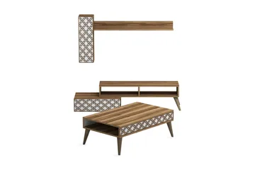 Hovdane TV-Møbelsett 150 cm - Brun/Hvit - Møbler - Mediamøbel & tv møbel - TV-møbelsett