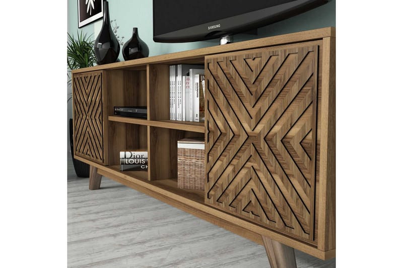 Hovdane TV-møbelsett 160 cm - Brun - Møbler - Mediamøbel & tv møbel - TV-møbelsett