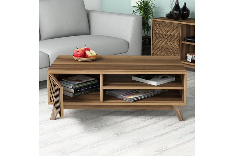 Hovdane TV-møbelsett 160 cm - Eik/Brun - Møbler - Mediamøbel & tv møbel - TV-møbelsett