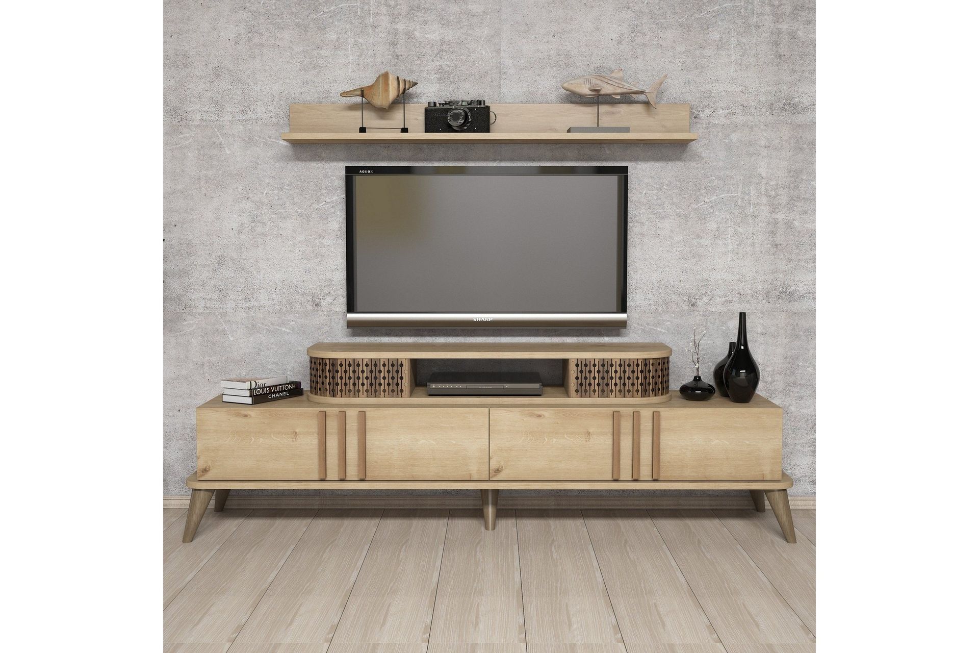 Hovdane TV-møbelsett 168 cm - Beige