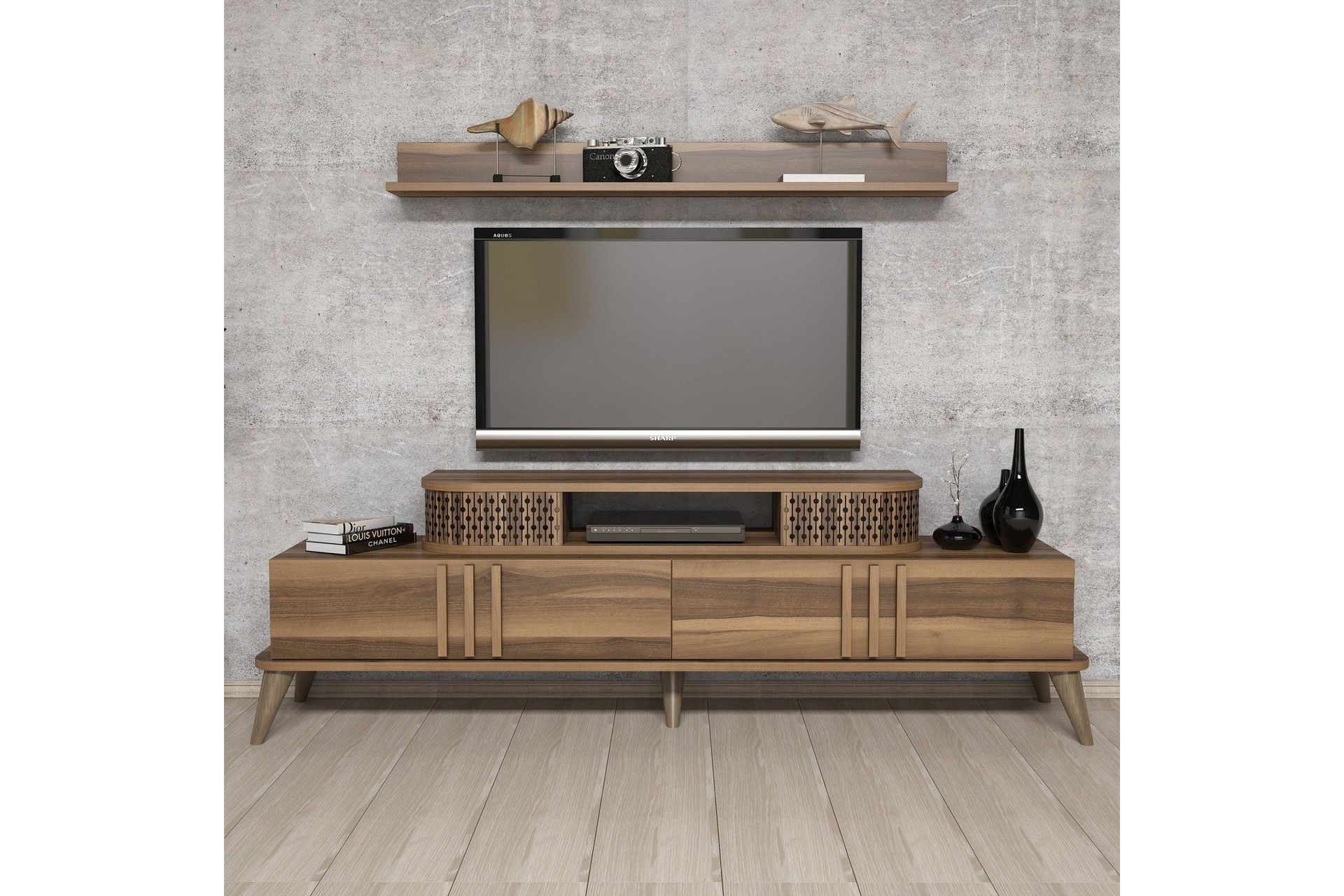 Hovdane TV-møbelsett 168 cm - Brun