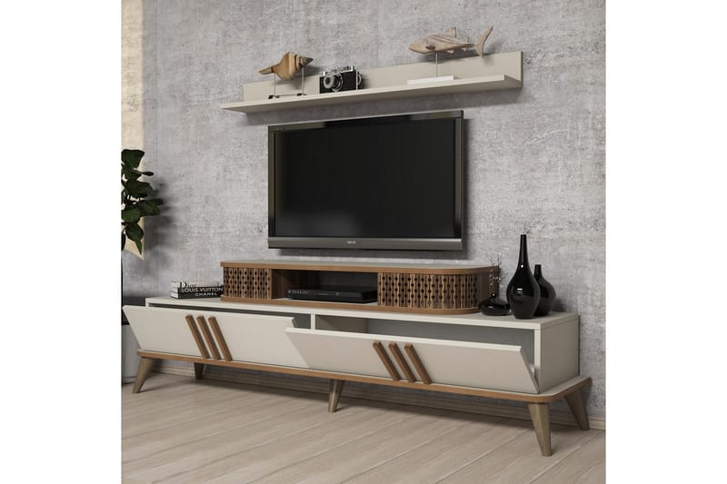 Hovdane TV-møbelsett 168 cm - Hvit - TV-møbelsett