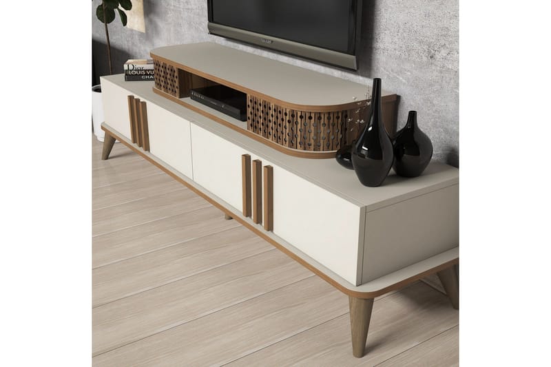 Hovdane TV-møbelsett 168 cm - Hvit - Møbler - Mediamøbel & tv møbel - TV-møbelsett