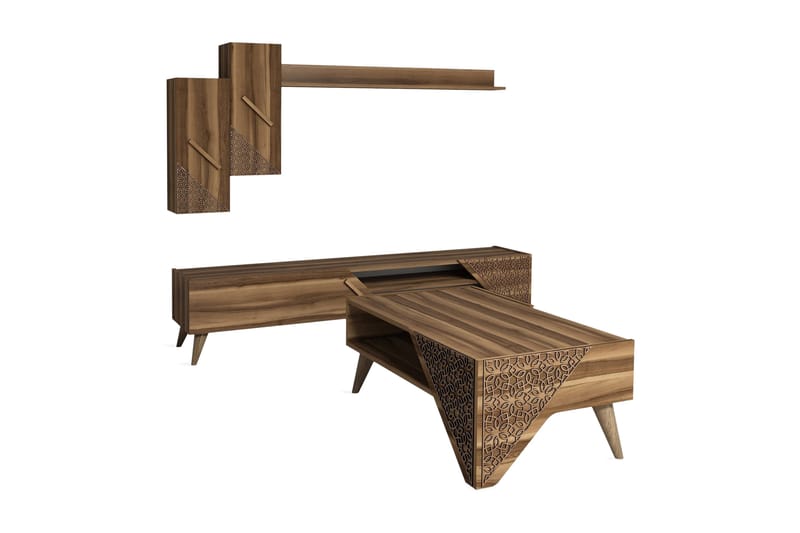 Hovdane TV-Møbelsett 180 cm - Brun - Møbler - Mediamøbel & tv møbel - TV-møbelsett