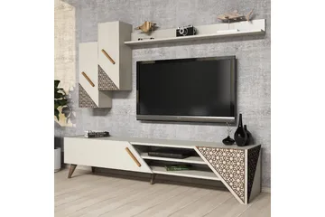 Hovdane TV-møbelsett 180 cm - Hvit - Møbler - Mediamøbel & tv møbel - TV-møbelsett