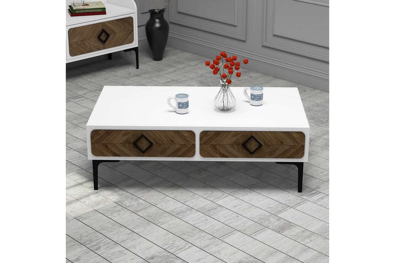 Hovdane TV-Møbelsett 180 cm - Hvit/Brun - Møbler - Mediamøbel & tv møbel - TV-møbelsett