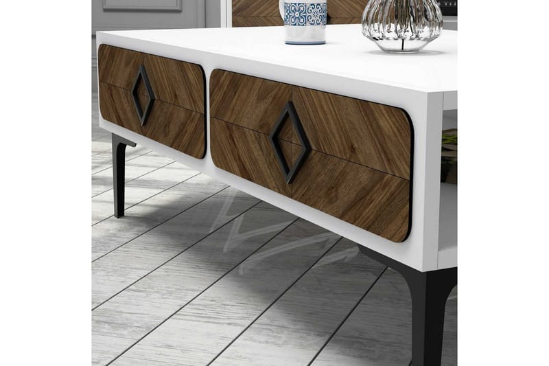 Hovdane TV-Møbelsett 180 cm - Hvit/Brun - Møbler - Mediamøbel & tv møbel - TV-møbelsett