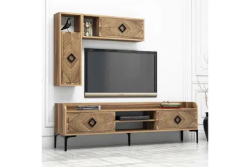 Hovdane TV-møbelsett 180 cm - Mørkebrun - Møbler - Mediamøbel & tv møbel - TV-møbelsett