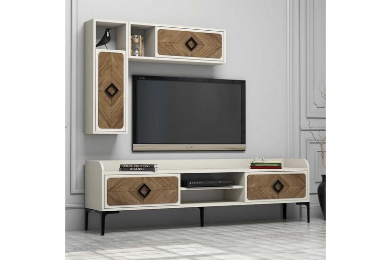 Hovdane TV-Möbelset 180 cm Brown/White - Møbler - Mediamøbel & tv møbel - TV-møbelsett