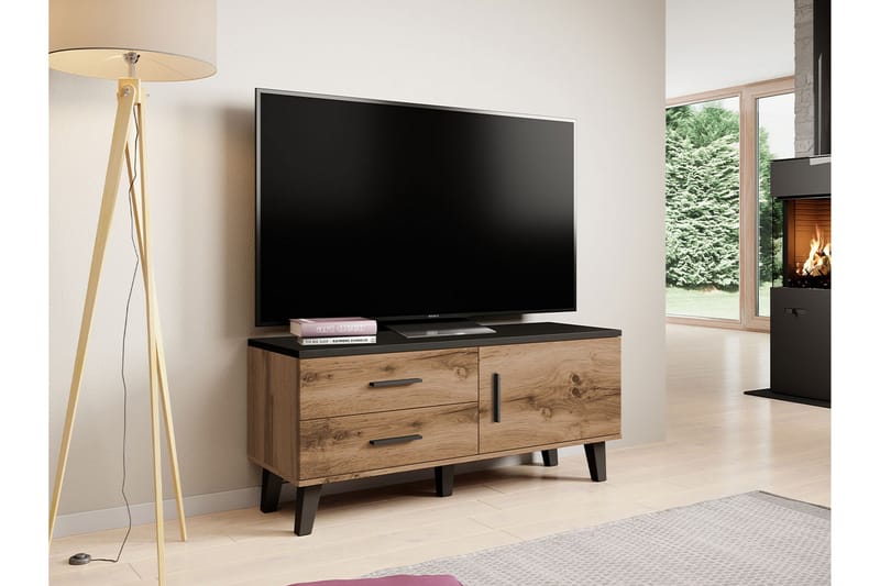 Kardos Tv-møbelsett 120 cm - Natur/Svart - TV-møbelsett