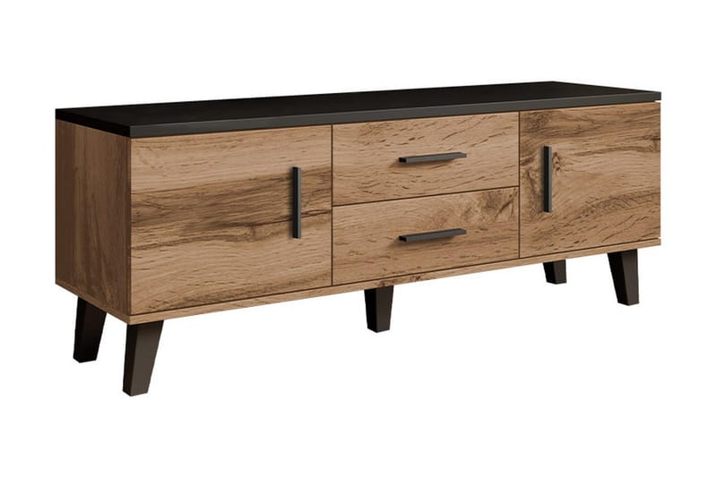 Kardos Tv-møbelsett 140 cm - Natur/Svart - Møbler - Mediamøbel & tv møbel - TV-møbelsett