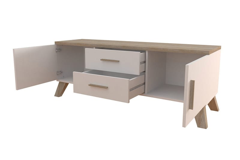 Kardos Tv-møbelsett 140 cm - Natur/Svart - Møbler - Mediamøbel & tv møbel - TV-møbelsett