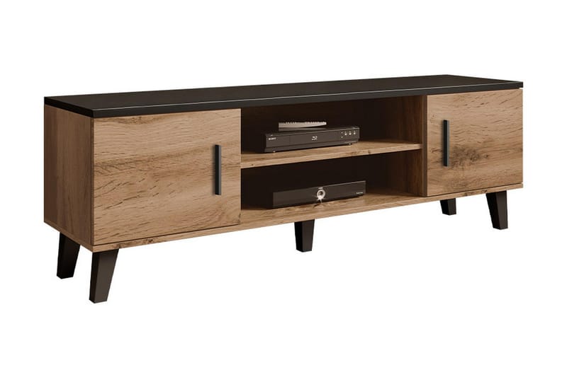 Kardos Tv-møbelsett 160 cm - Natur/Svart - Møbler - Mediamøbel & tv møbel - TV-møbelsett