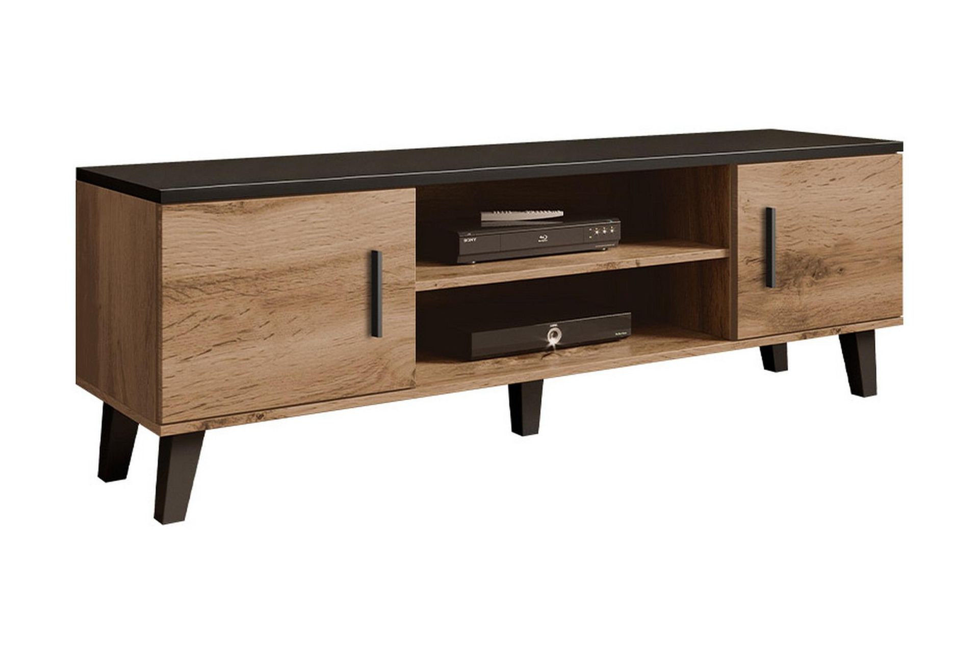 Kardos Tv-møbelsett 160 cm - Natur/Svart