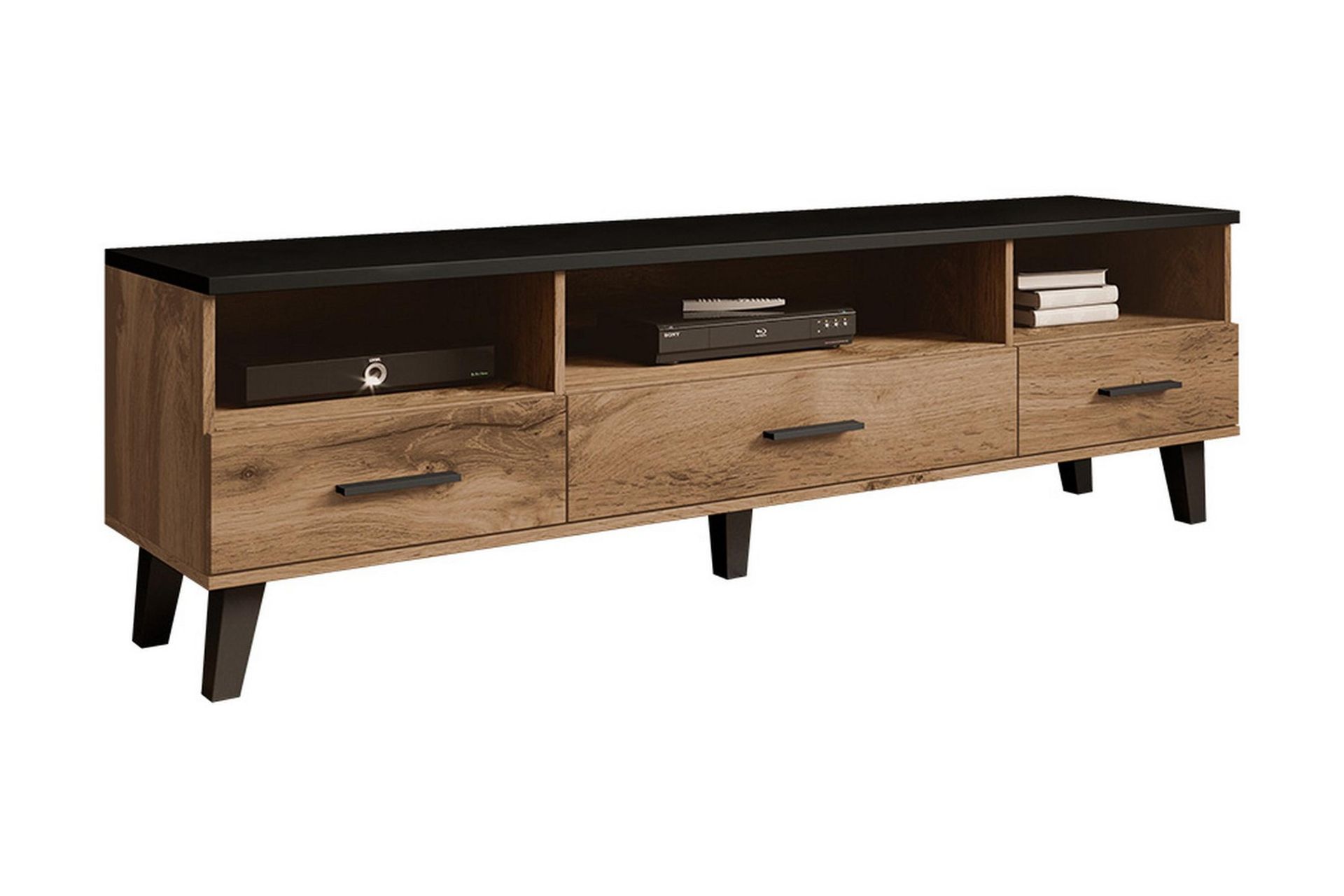 Kardos Tv-møbelsett 180 cm - Natur/Svart