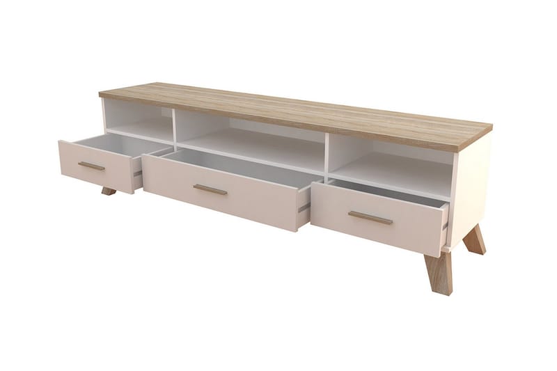 Kardos Tv-møbelsett 180 cm - Natur/Svart - Møbler - Mediamøbel & tv møbel - TV-møbelsett