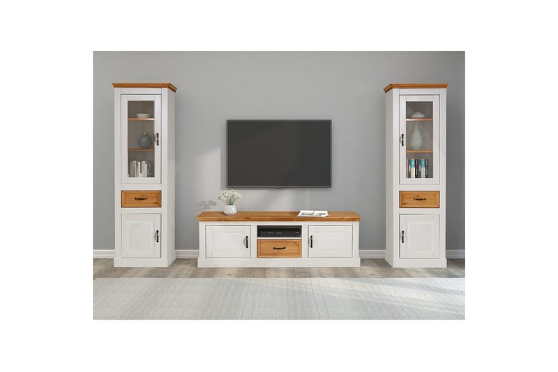 TV-møbelsett Loft24 Selma TV-møbelsett Hvit - Møbler - Mediamøbel & tv møbel - TV-møbelsett