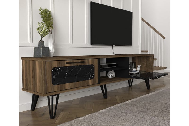 Lorsch TV-møbelsett 180 cm - Mørkebrun - TV-møbelsett