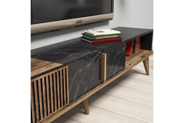 Millay TV-møbelsett 180 cm - Valnøtt / Svart - Møbler - Mediamøbel & tv m�øbel - TV-møbelsett