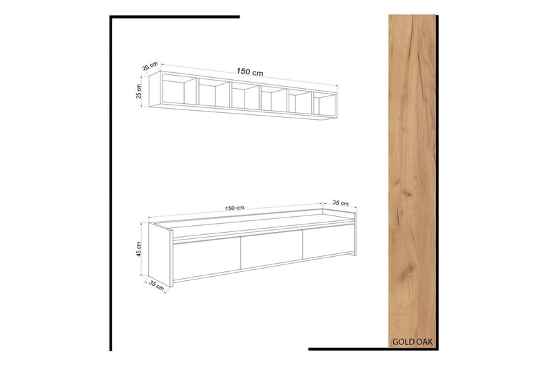 Mod Design Gangoppbevaring - Møbler - Mediamøbel & tv møbel - TV-møbelsett