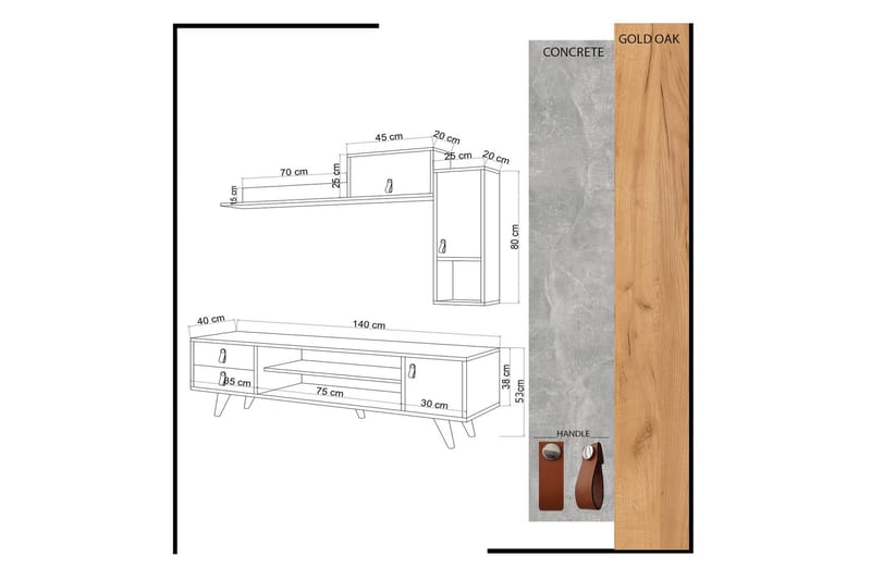 Mod Design Mediaoppbevaring - Møbler - Mediamøbel & tv møbel - TV-møbelsett