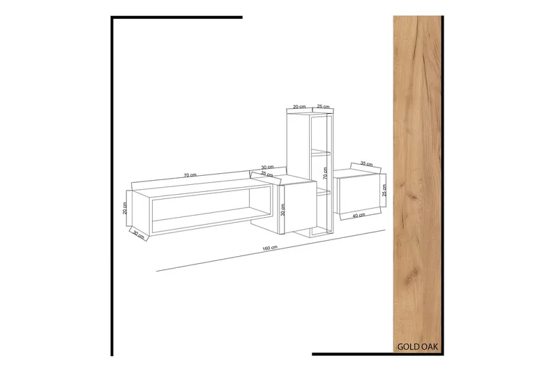 Mod Design Mediaoppbevaring - Møbler - Mediamøbel & tv møbel - TV-møbelsett