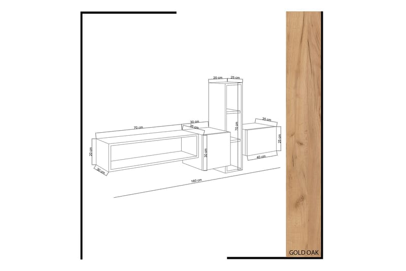 Mod Design Mediaoppbevaring - Møbler - Mediamøbel & tv møbel - TV-møbelsett